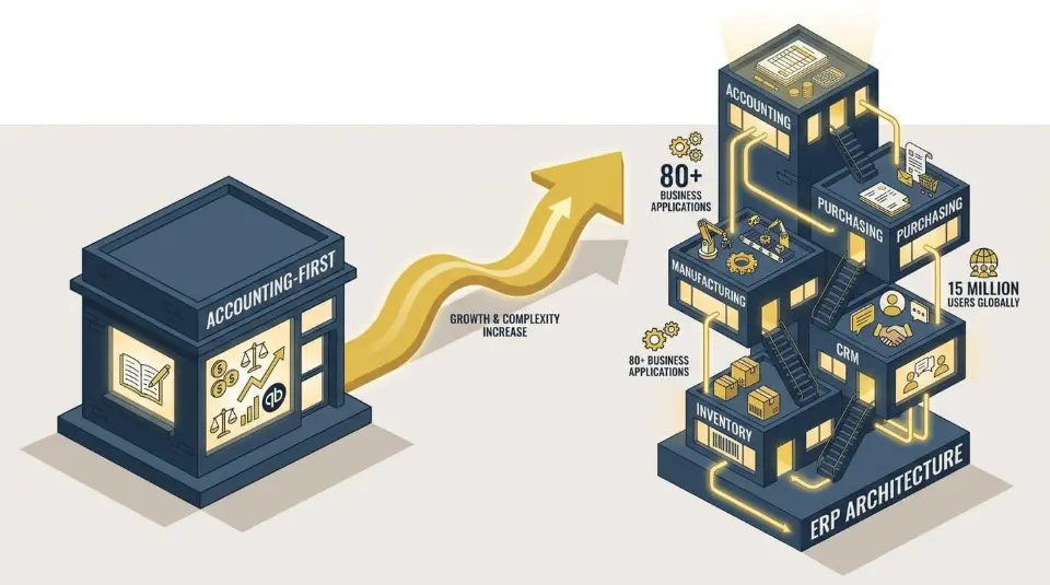 QuickBooks and Odoo Were Built for Different Stages of Complexity