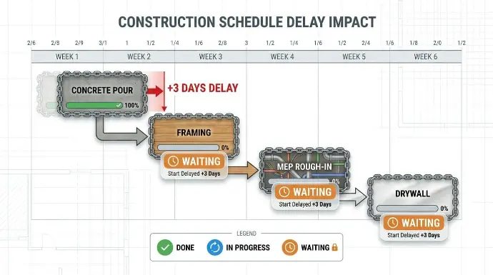 construction schedule delay impact